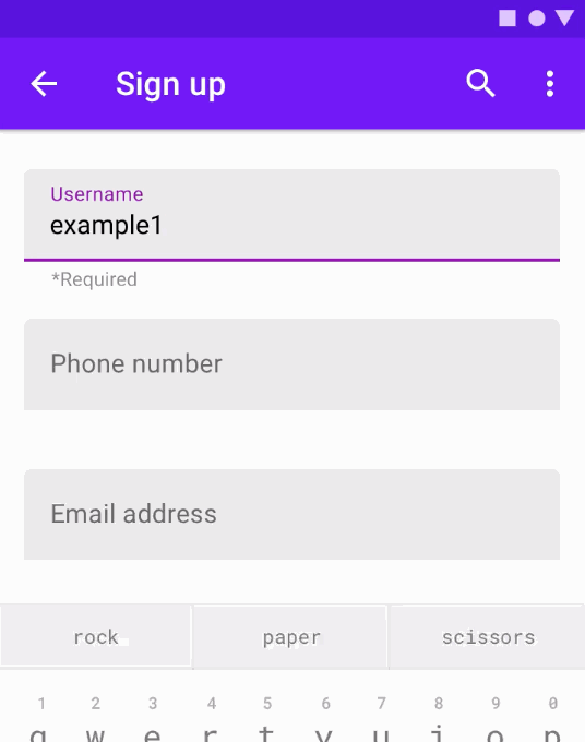 error messages are displayed below the input line, replacing