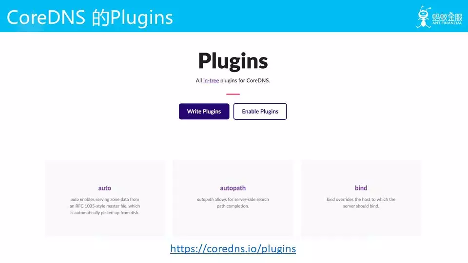 CoreDNS 的 Plugins