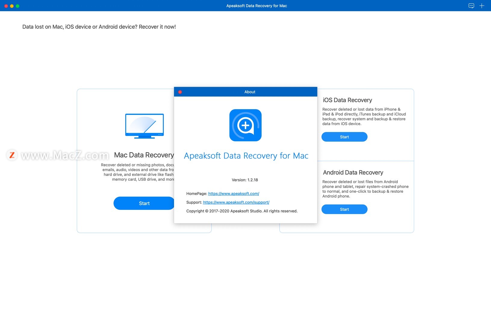 Apeaksoft Data Recovery for Mac(数据恢复软件) v1.2.18激活版 - 图1