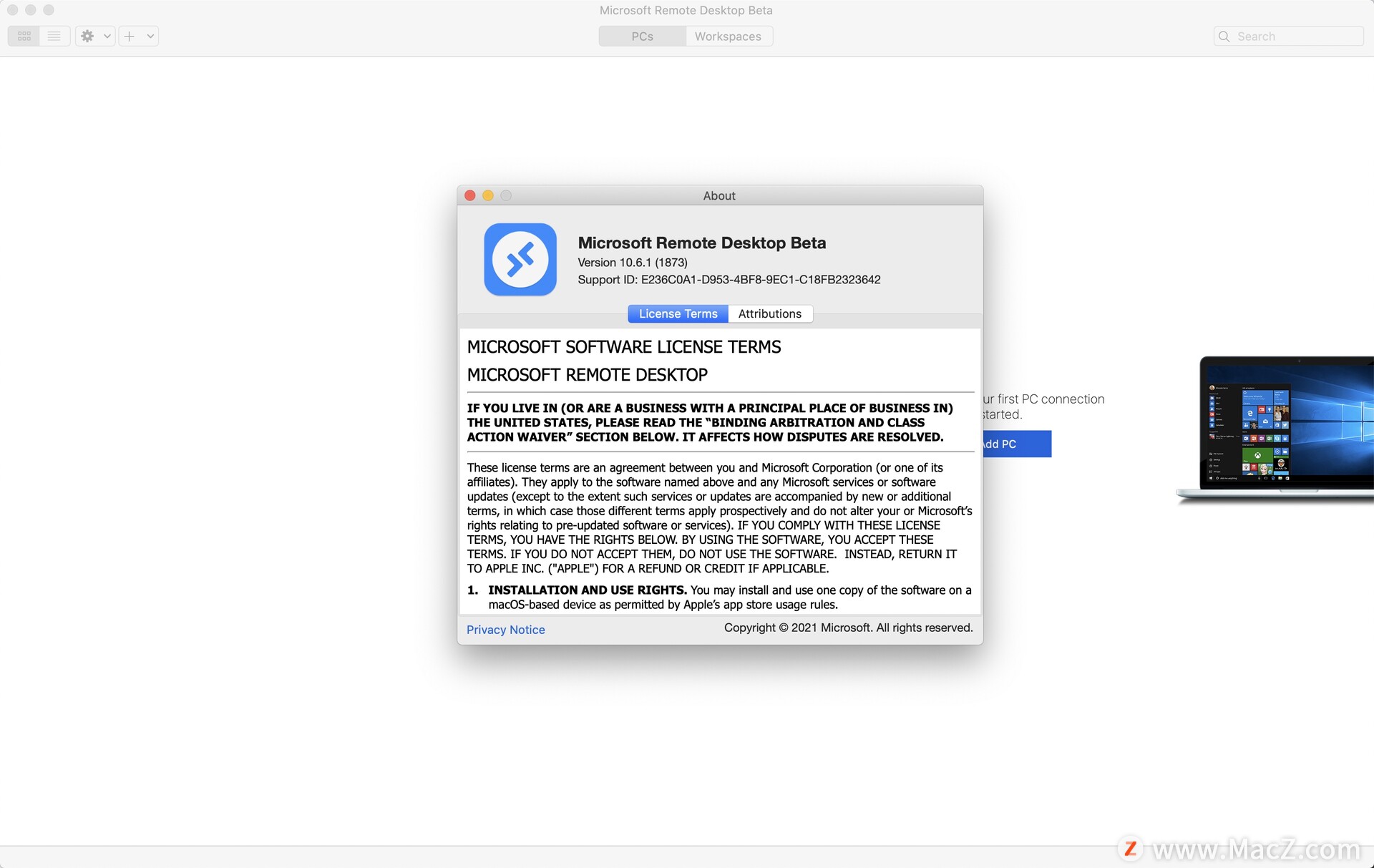 Microsoft Remote Desktop for Mac(微软远程连接工具)v10.6.1(1873)英文版 - 图1