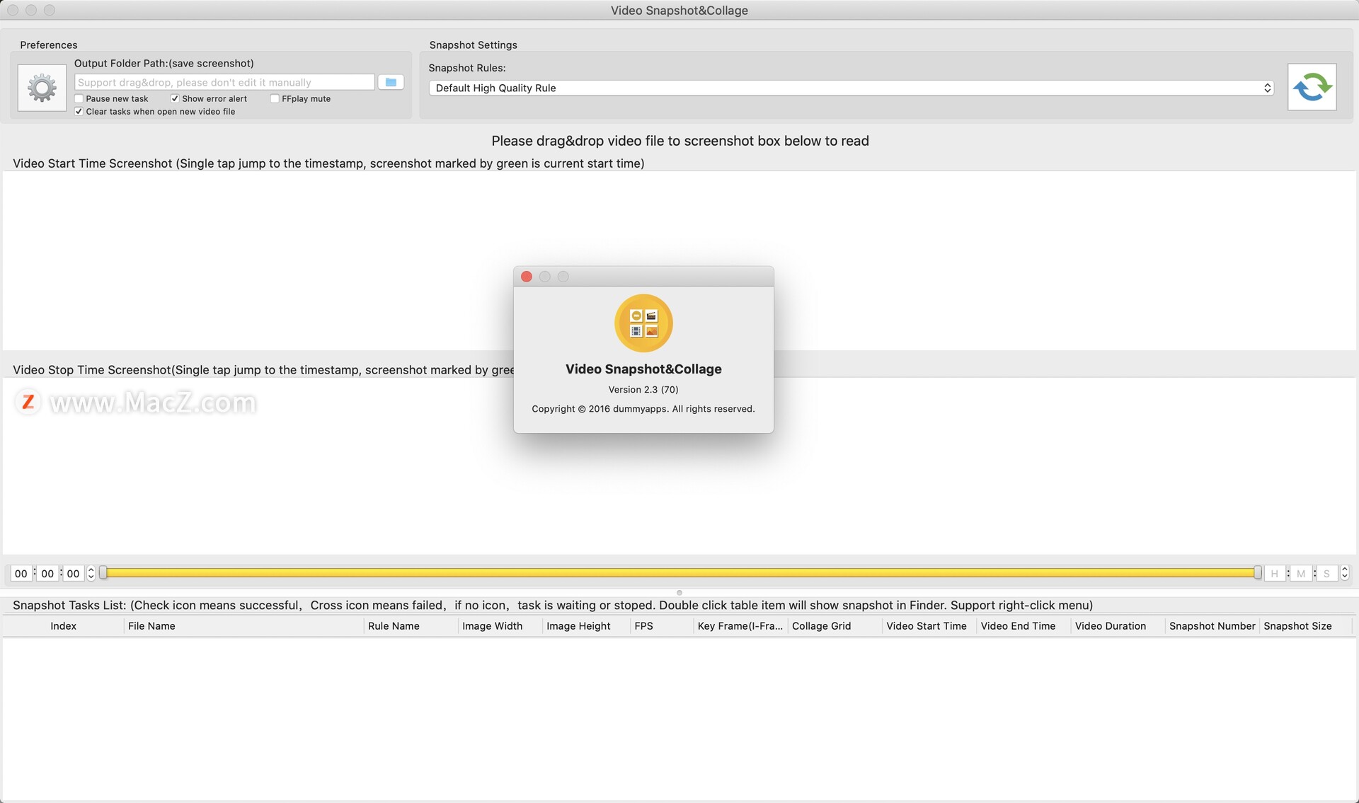 Video Snapshot&Collage for mac(视频快照&拼贴)v2.3 - 图1