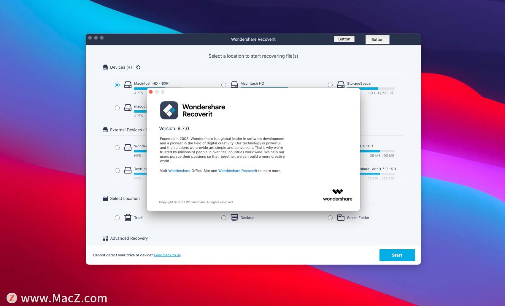 Wondershare Recoverit for Mac(万兴数据恢复软件)v9.7.0.15 - 图1