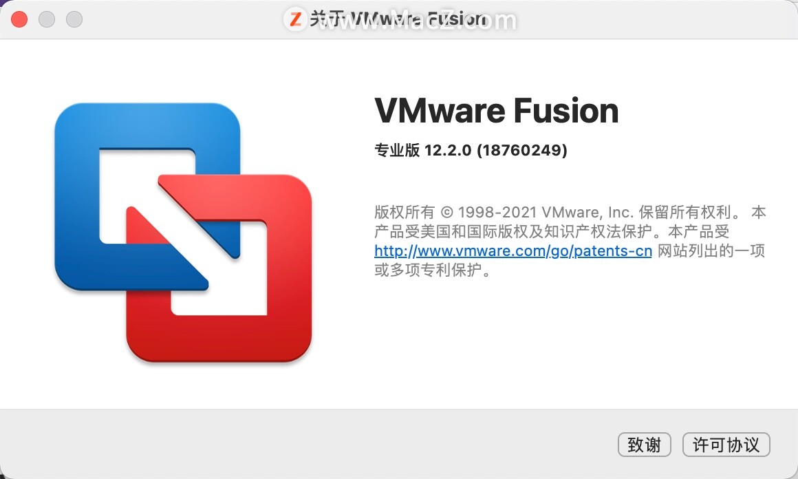 VMware Fusion Pro for Mac(支持11.0Big Sur)v12.2.0(18760249)中文版 - 图1