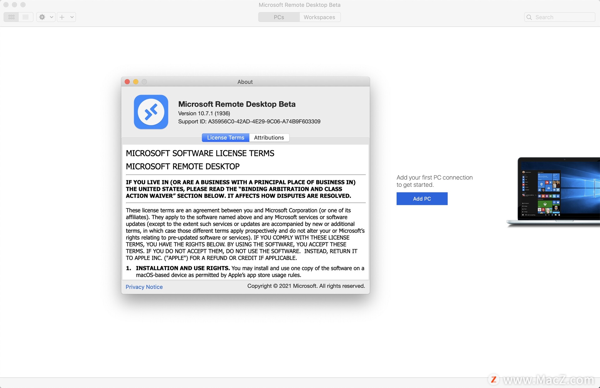 Microsoft Remote Desktop for Mac(微软远程连接工具)v10.7.1(1936)中英直装版 - 图1