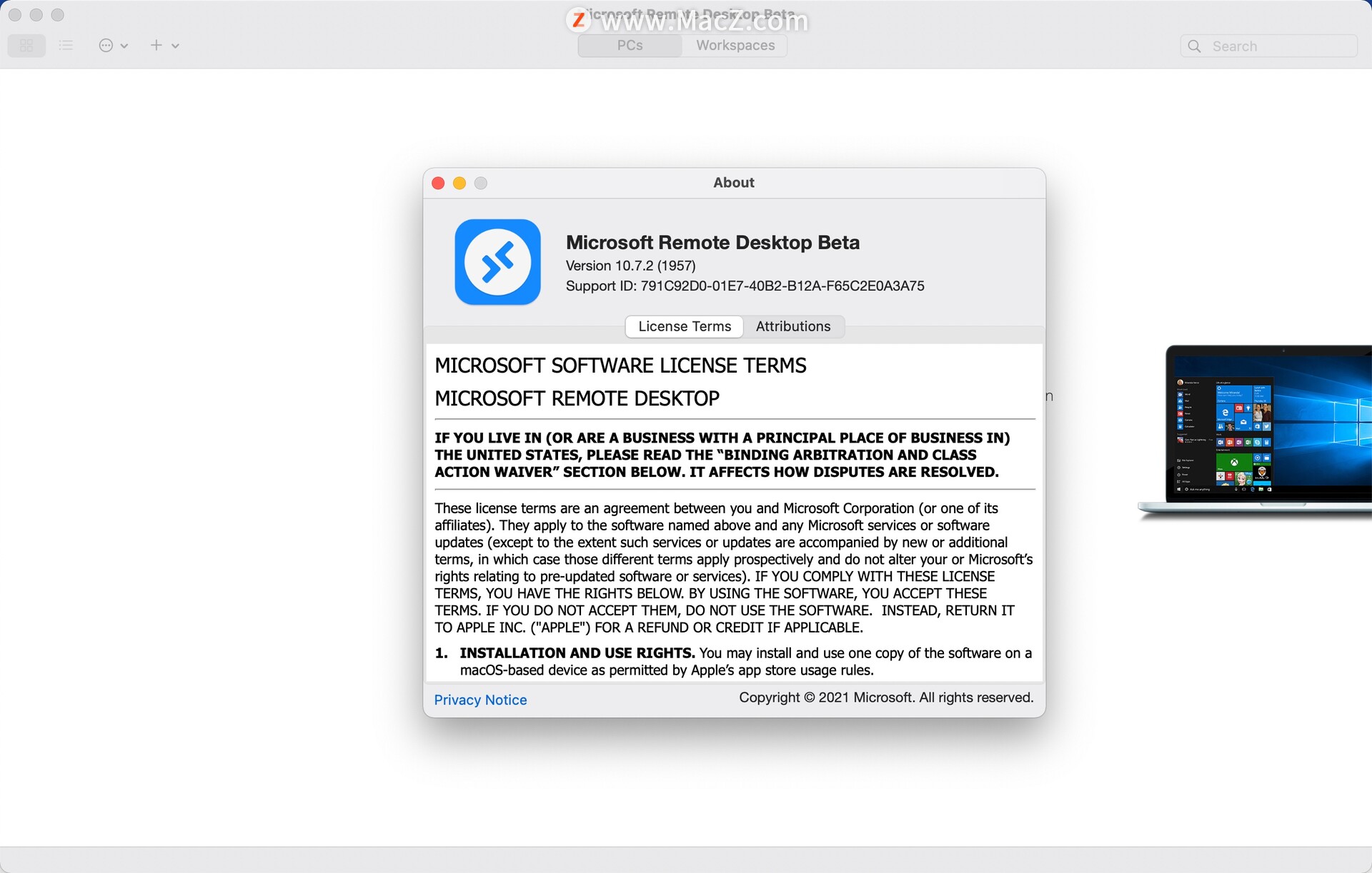 Microsoft Remote Desktop for Mac(微软远程连接工具)v10.7.2(1957)中英直装版 - 图1