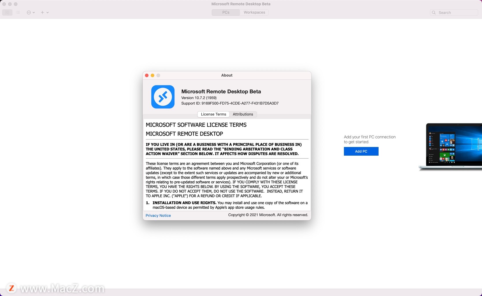 Microsoft Remote Desktop for Mac(微软远程连接工具)v10.7.2(1959)中英直装版 - 图1