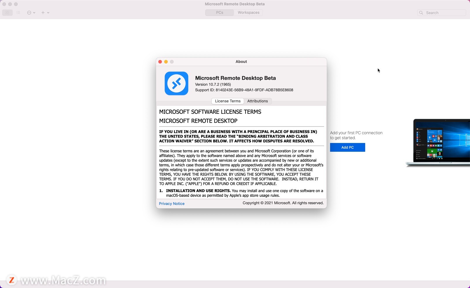 Microsoft Remote Desktop for Mac(微软远程连接工具)v10.7.2(1965)中英直装版 - 图1