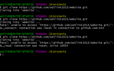 Git push出(10054)/(port 443：time out)错