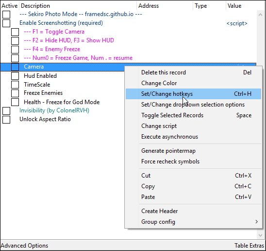 Cheat Engine Table