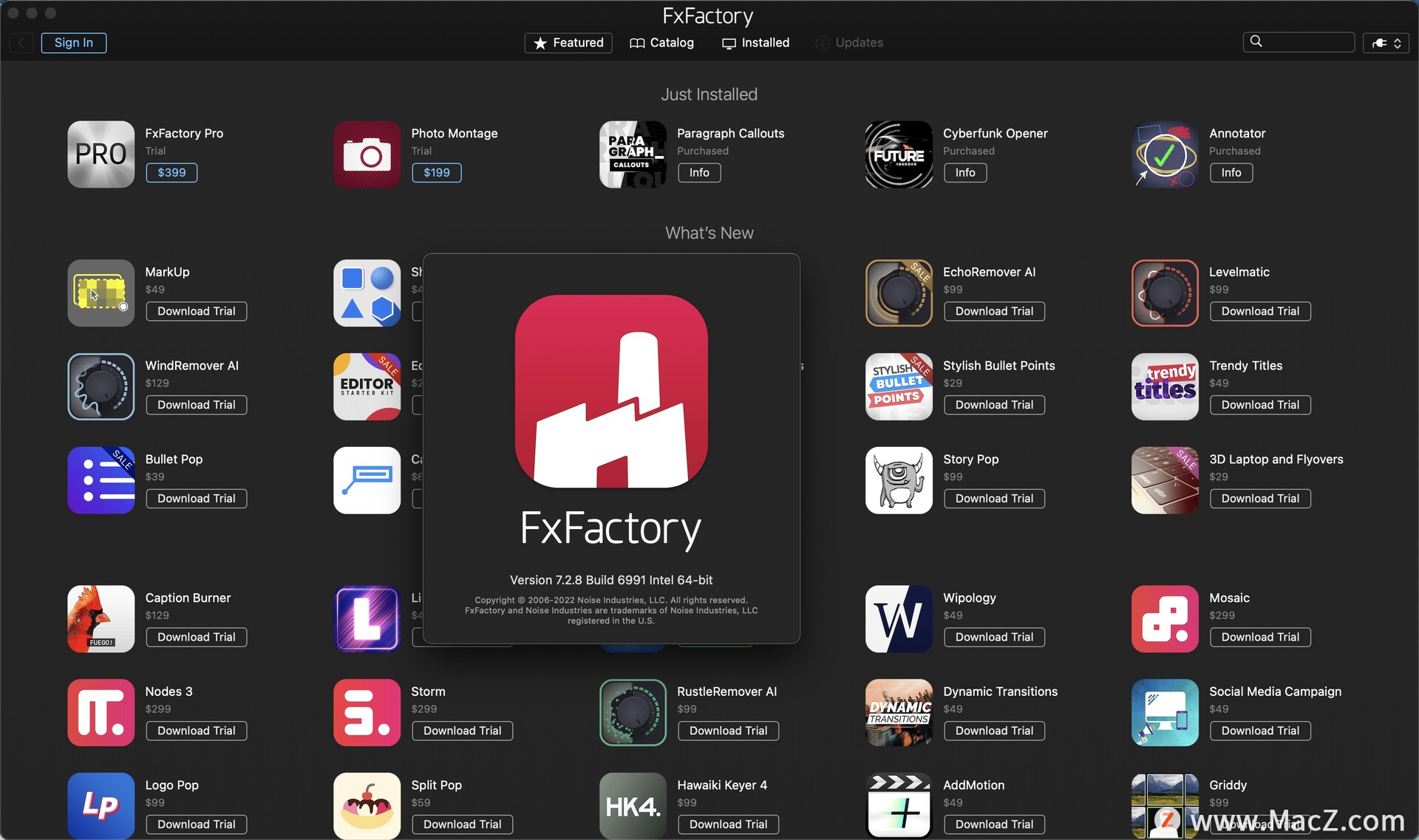 FxFactory破解版下载 fcpx/ae/pr视觉特效插件包 - 图1