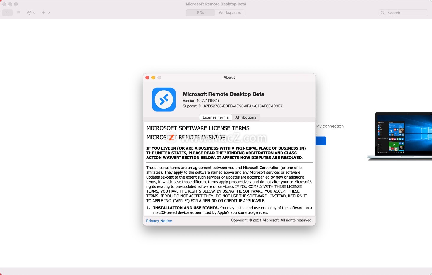 微软远程连接工具：Microsoft Remote Desktop Mac10.7.7 - 图1