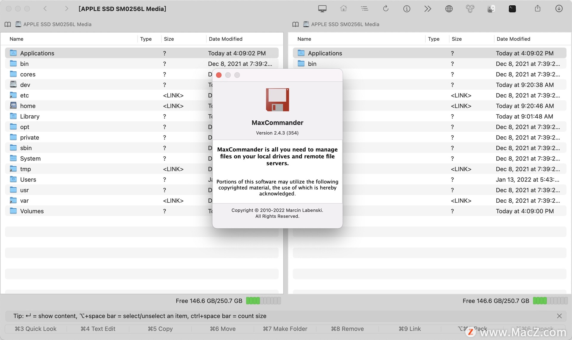 Mac双窗口文件管理工具：MaxCommander for Mac直装版 - 图1