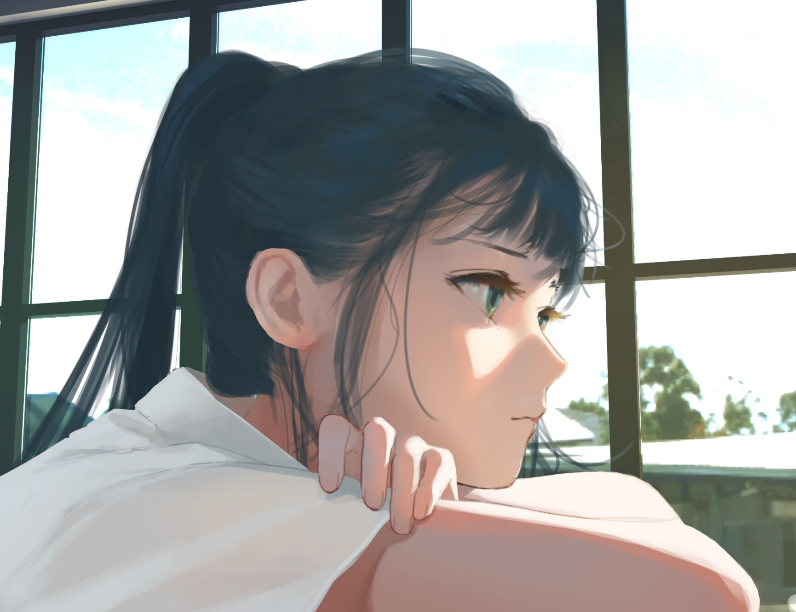 M9TBJWGQ2[Q5R47ZTCLEH1.png
不处理
存进切线
可以看到平滑后还是有点效果的(再想把质量往上提的话就直接用p+吧hhh)
2021.05.08:
今天早上爬起来看了眼JTRP的Readme,里面中说平滑法线的这个流程已经失效了,但我2021.3.1f1c1 collection0.17.0-preview.18这个版本还可以用,应该就是包版本的问题
Ramp
接下来轮到漫反射
在常规的卡通渲染当中,一般都会通过冷暖色调分离、阴影边缘硬化等手段来使画面达到风格化的目的,而原神这种用ilm贴图配合ramp实现色调控制的方法,也是早在好几年前《GUILTY GEAR Xrd》就已经存在的思路。值得一提的是,三蹦子的ramp和原神这套虽然原理差不多,但有些地方还是有一定差别的(虽然不管怎么样最后都会有一定trick,,,)
这里我就主要说一下甘雨的ramp图采样思路吧(不适用其他角色)
经过上面的贴图分析我们知道,我们采样的像素分为冷暖两种色调,以适应白天和夜晚不同的光线环境(实际上游戏里还有不同天气等诸多别的影响,不知道是用额外的ramp还是后处理实现的),那么我们要做的就是通过shader_feature来进行采样的切换。具体的采样方法上面这张图已经表示的非常清楚了,为了尽可能的采样到像素中间,以避免颜色的混杂,必须对采样方式实行精确的控制。这里有一点比较迷惑的是,甘雨LightMap的a通道看上去只分了三层,但是ramp却给了五个色带,多出来的那几个色带没看懂是用来干嘛的,所以我最后直接让lightmap自己选去了(将0-1灰度映射到1-5代入等差数列…),最后看起来也没什么太大的问题….
对于头发部分,因为头发部分只有4个色带,所以映射关系就是0-1到1-4,然后根据ps中观察到的渐变形态,主观的采样了第一和第三条,也不一定是正确答案
有了RampY,剩下的就简单了,RampX根据原来的lambert值,做smoothstep重映射,只保留0到一定数值的渐变,而大于这一数值的全部采样ramp最右边的颜色,这样一来就既可以保留阴影色的过渡,又可以形成硬边,将明暗很好的区分开来
Shader实验室: smoothstep函数
GeoGebra Classic - GeoGebra
最后乘上AO和基础色,Ramp部分就基本完成了
ramp图第一行
代码:
1 | half4 ToonPassFrag(v2f i) : SV_TARGET |
效果:
![ZI398D)TP5PM$62L%0O$Y5.png
SDF脸部阴影
SDF这一块其实没啥好说的,相关的学习资料有很多,实现的过程也非常简单(虽然我被各种向量点乘绕了好久hhh)大概的原理是用一张黑白高度图作为阴影阈值,与Front向量和Light向量的点积做比较,从而精确地控制光线在不同角度下脸部的阴影形状。采用这种方法,可以很好的代替原先修正面部法线的复杂流程,轻松达到平滑面部阴影过渡的效果![image.png