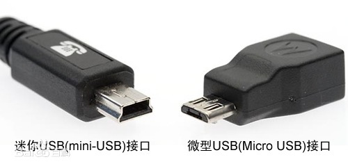 （图源百度百科）mini USB 与 Micro USB