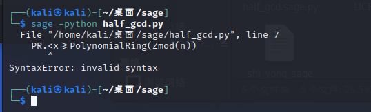 Linux 里遇到的sage问题