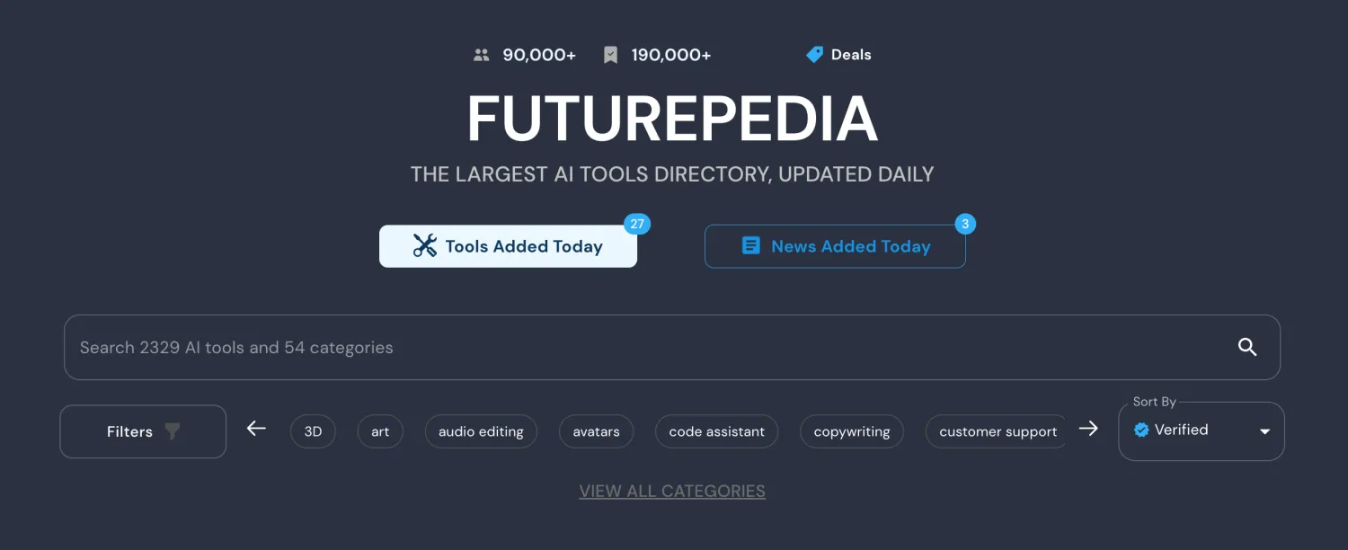 Futurepedia - THE LARGEST AI TOOLS DIRECTORY, UPDATED DAILY