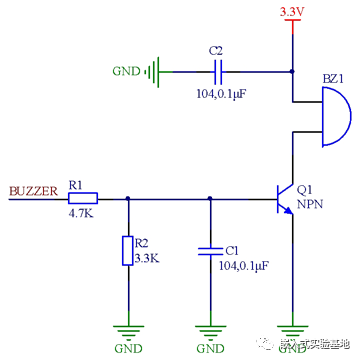 NPN型三极管控制蜂鸣器常规设计