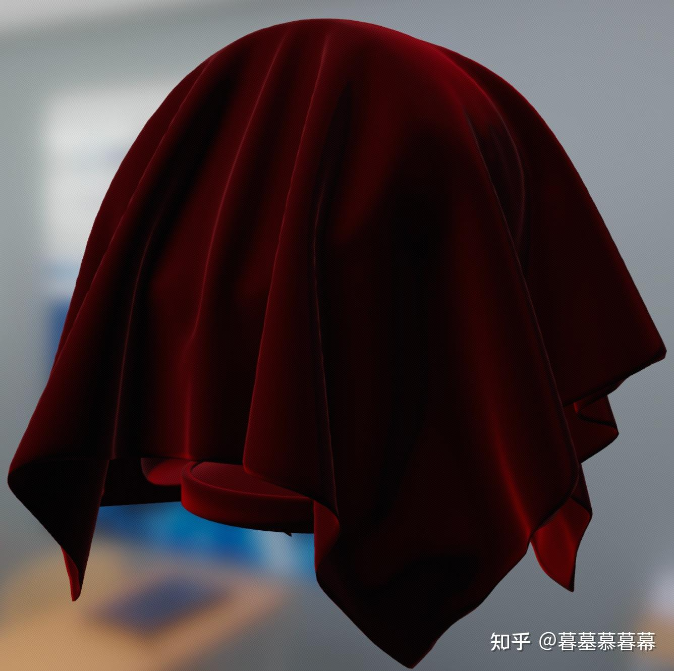 天鹅绒织物的前向/后向散射