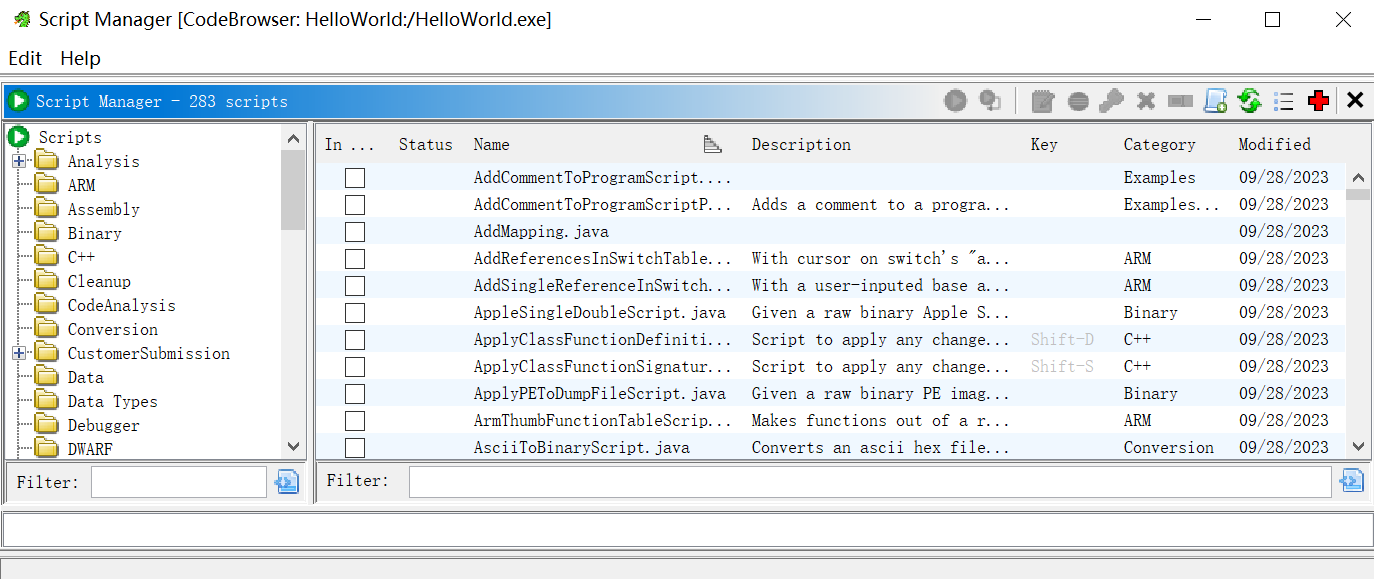 Figure 2.2 – Script Manager