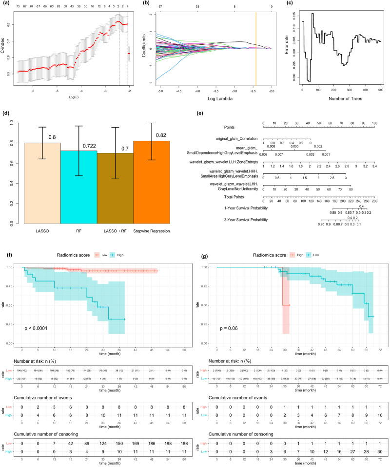 图片是影像组学筛选特征构建模型的结果