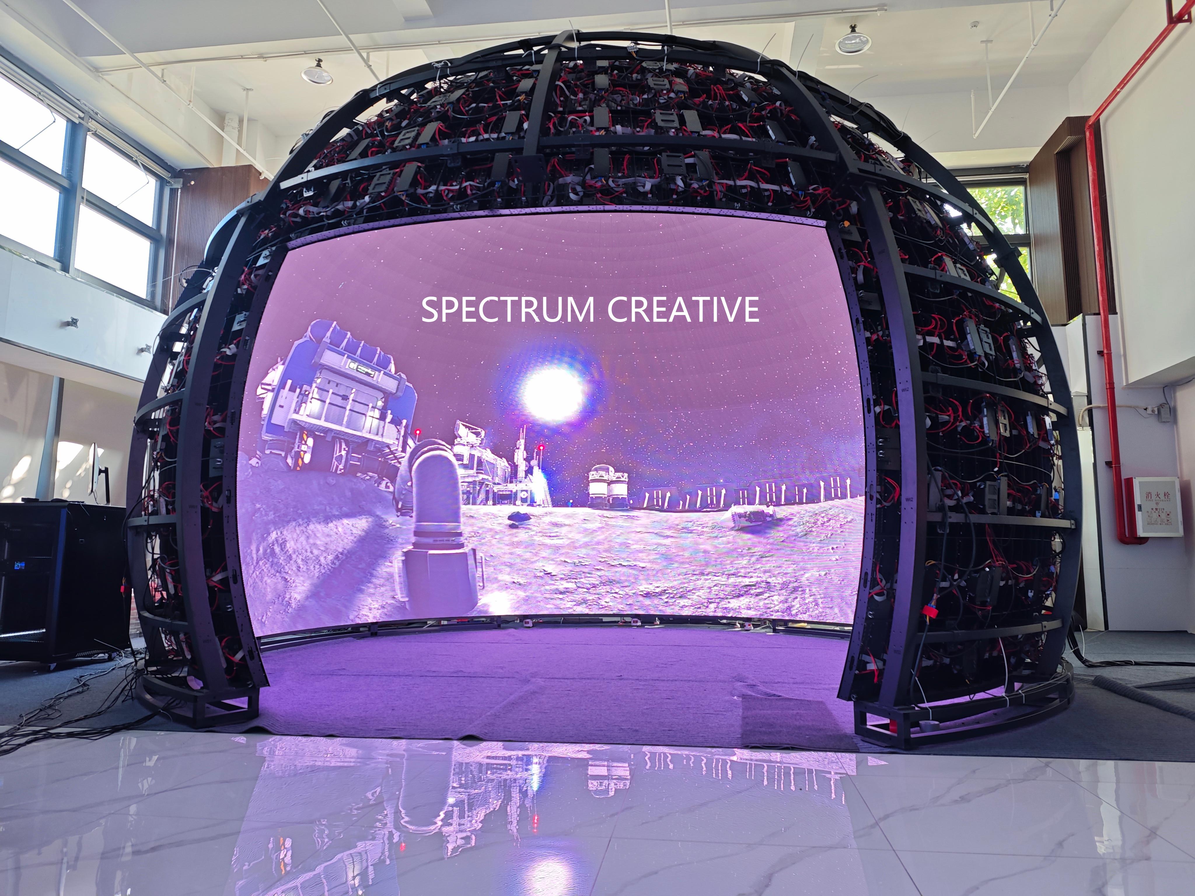 P6.9 RGBW LED dome screen with high fidelity spectral reproduction