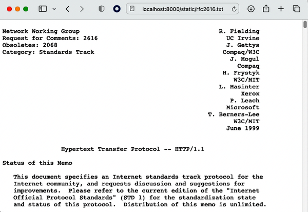 图5：带/static前缀的静态文件服务展示