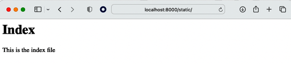 图7：放置index.html后隐藏目录列表