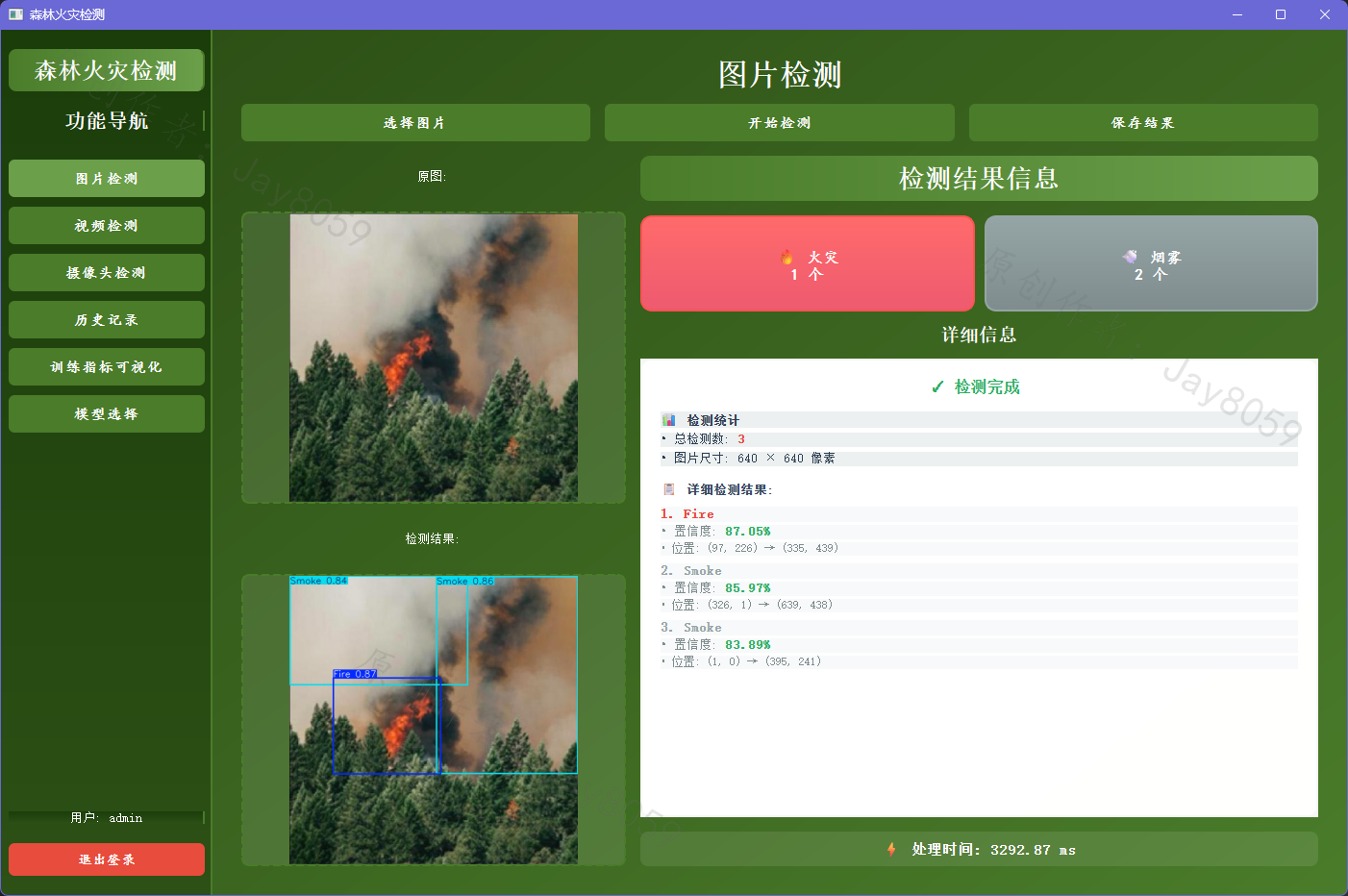 基于 YOLOv8 的森林火灾检测系统
