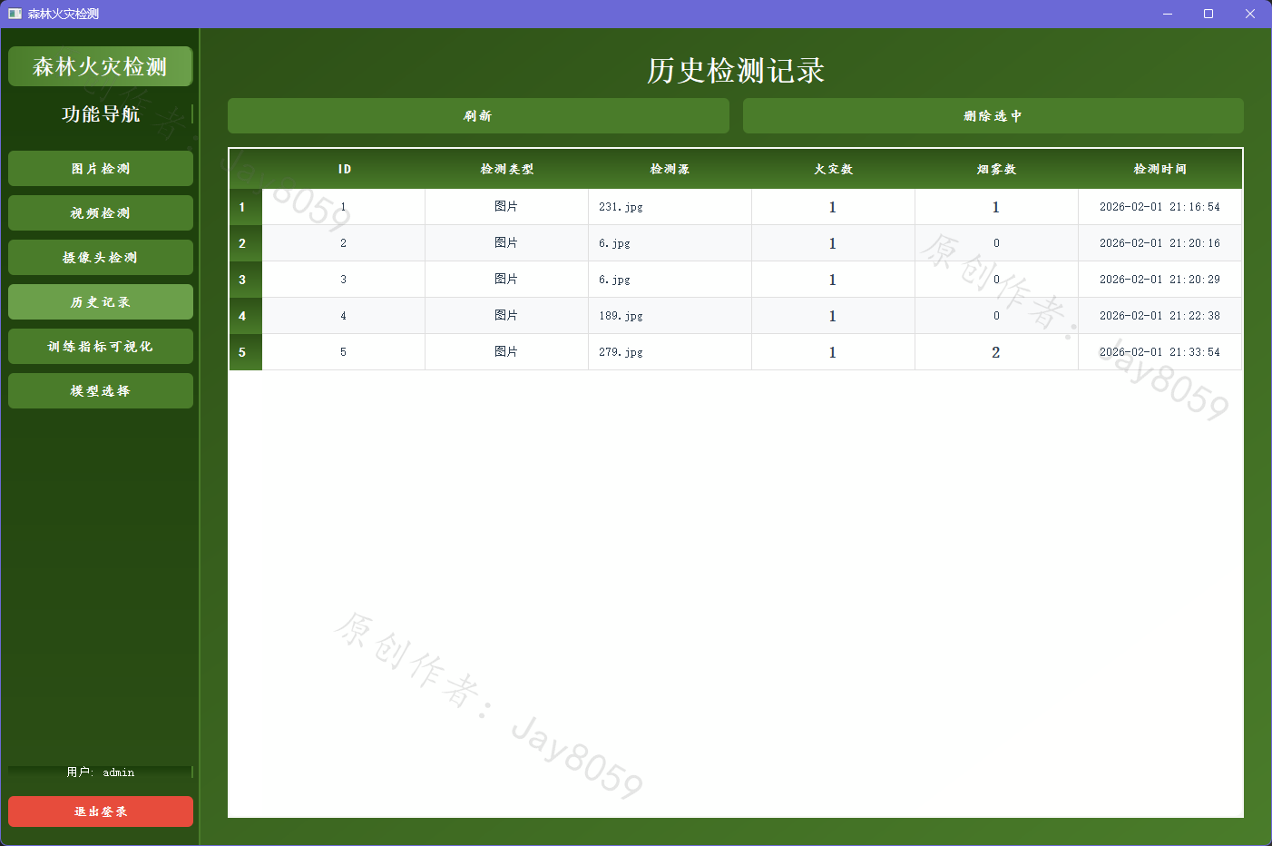 基于 YOLOv8 的森林火灾检测系统项目截图1