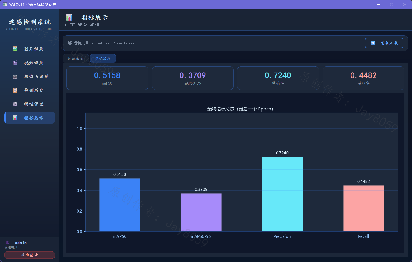 基于 YOLOv11 的遥感图像目标检测系统项目截图1