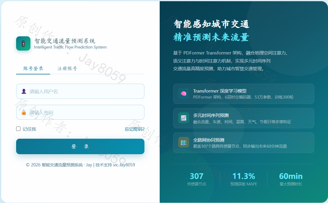 基于深度学习的智能交通流量预测 Web 系统项目截图1
