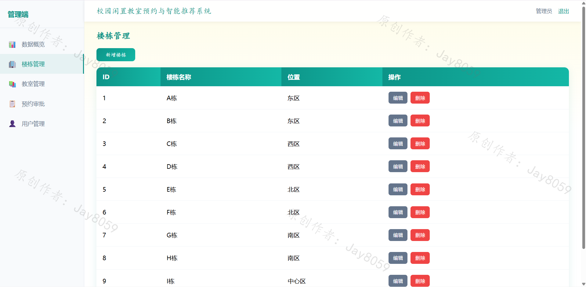 基于SpringBoot的闲置教室预约与智能推荐系统项目截图2