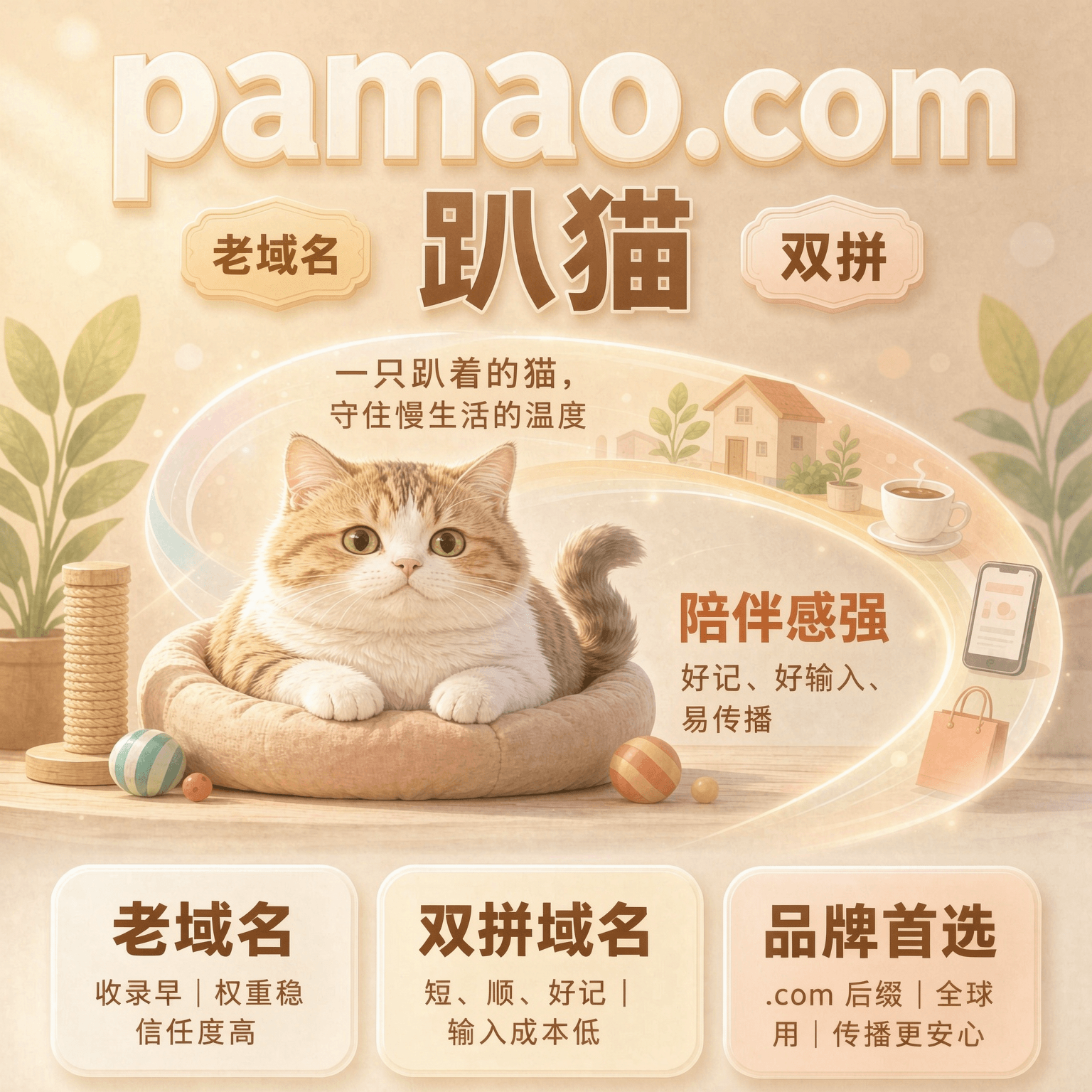 pamao.com 趴猫域名海报