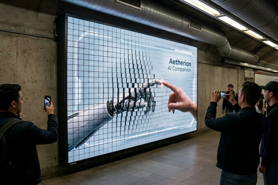 Custom robotic LED screen solution for exhibition and commercial spaces Custom robotic LED screen solution for exhibition and commercial spaces
