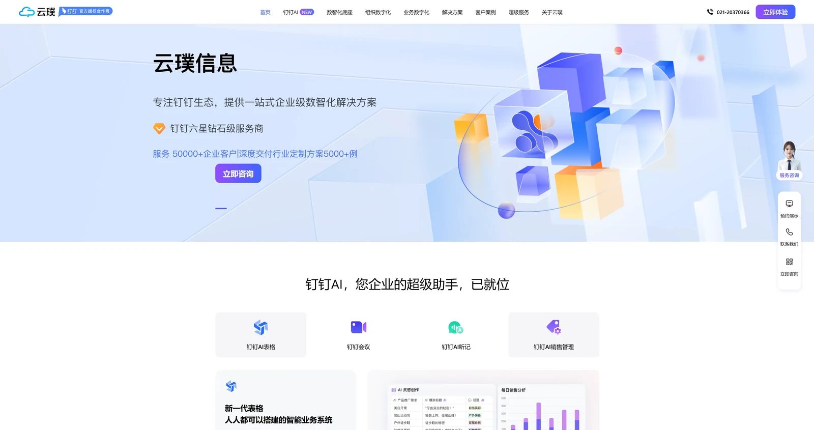 云璞信息 · 品牌首页与服务定位